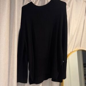 Black Knit Oversized Gap 100% Cotton Sweater size large